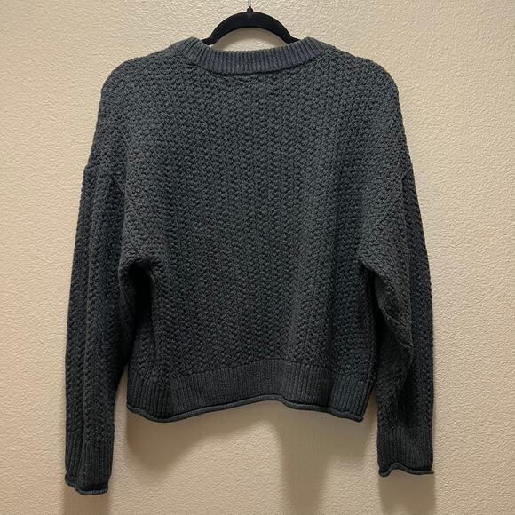 Universal Thread Chunky Knit Sweater Gray Knit Long Sleeve Pullover Size M - Picture 7 of 7